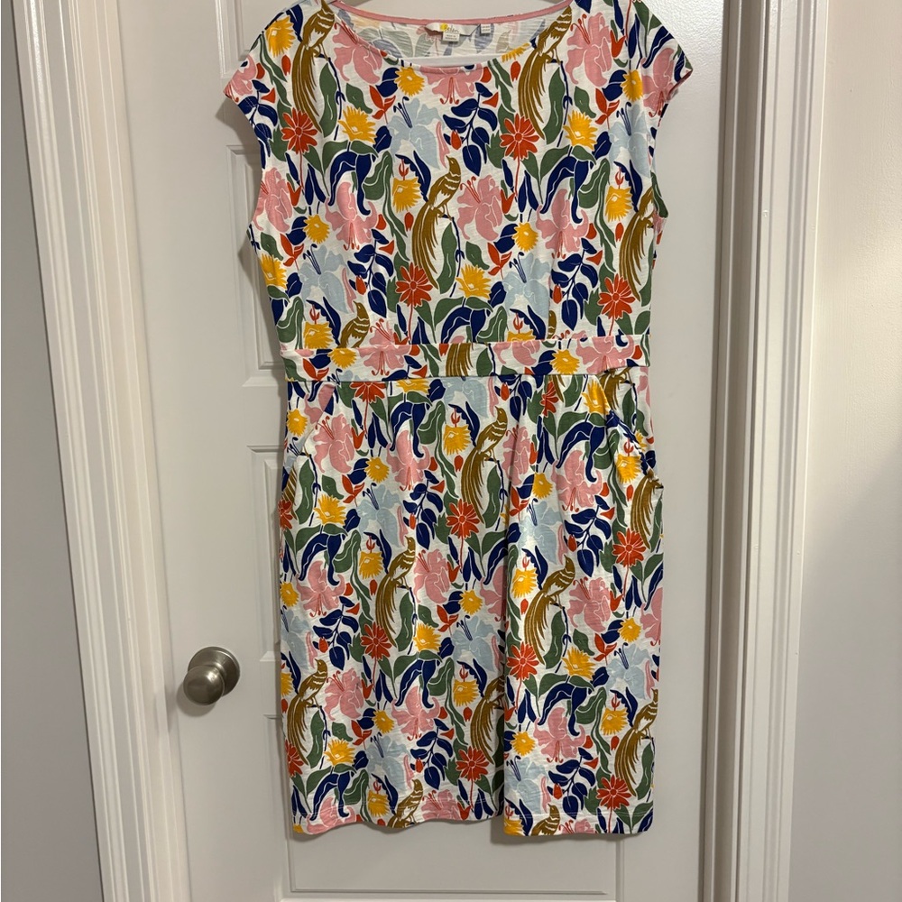 Boden Multicolor Floral Midi Dress